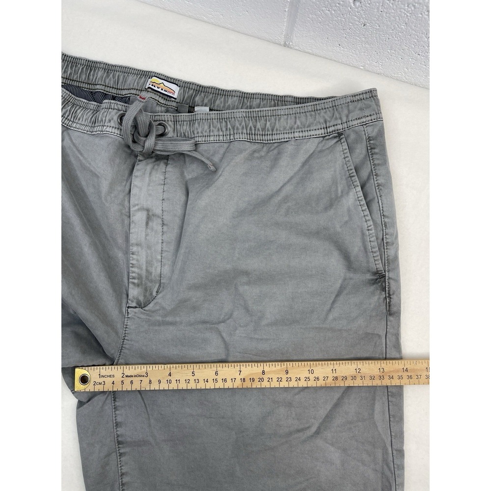 Orvis Men's Shorts Grey Chino Elastic Waist Drawstring XL Hiking Outdoor Pockets - Picture 8 of 9